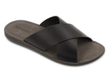 Men's Black Slide On Sandals / Slippers INBLU | 158M026