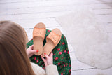 Women's Open Toe Slippers with Folk Pattern | K-1149A