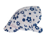 100% Cotton Summer Floral Head Scarf with Visor and Back Band - 6-10 years | 44/305-52