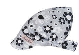 100% Cotton Summer Floral Head Scarf with Visor and Back Band - 6-10 years | 44/305-52