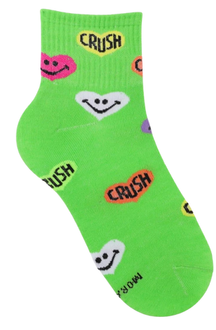 Kids' Neon Green Ankle Socks  | CSG200-538-NGR