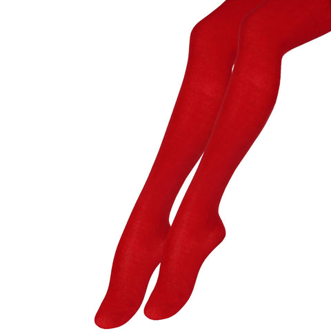 Girl's Red Cotton Tights | TRG750-R