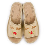 Babcia's Leather Slippers - Super Babcia | OK-06