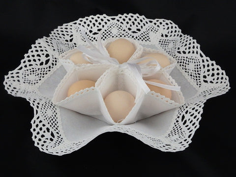 Decorative Laced Serviette for Eggs 9.84 in |  EV-J-K/03