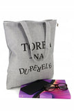 Cotton Shopping Bag with Funny Print and Zipper - Torba na duperele | 7GA0512