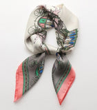 Silk Feel Soft Scarf with Horse Pattern | HAL-234
