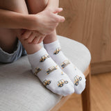 Steven Boy's White Socks with Excavator Pattern | ART-004RA215