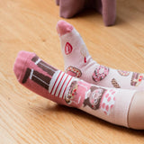 Steven Girl's Light Pink Socks with Baker Pattern | ART-014DO434