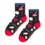 Steven Women's Dark Blue Crew Socks with Polish Highlander Pattern | ART-118KJ058
