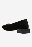 Wojas Black Heeled Leather Flats | 46215-61