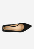 Wojas Black Heeled Leather Flats | 46215-61