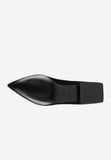 Wojas Black Heeled Leather Flats | 46215-61