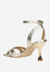Wojas Golden Leather Open-toe High Heels | 7612258