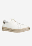 Wojas White Leather Sneakers with Decorative Sole | 4621478