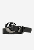 Wojas Women's Black Leather Belt with Original Buckle | 9309151