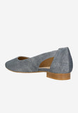 Wojas Blue Velour Ballet Flats | 4403666
