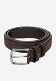 Wojas Dark Brown Leather Prong Buckle Belt | 9310772