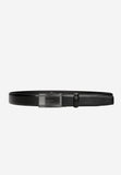 Wojas Black Leather Belt with Silver Buckle | 9310451