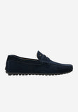 Wojas Dark Blue Velour Loafers | 1011668