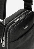 Wojas Small Black Leather Messenger Bag | 8004451