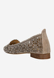 Wojas Beige Openwork Flats | 4500964