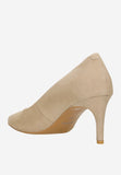 Wojas Beige Velour Leather High Heels | 3504164