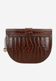 Wojas Burgundy Embossed Leather Crossbody Saddlebag | 8035152