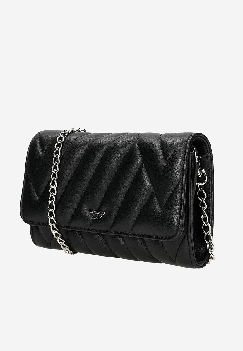 バッグ warenfaus  Shadow rip tasuki  black 24AW Wojas Black Quilted Leather Crossbody Bag | 8042951