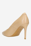 Wojas Beige Leather High Heels | 3516354
