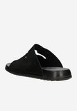 Wojas Black Leather Slide Sandals | 3203321