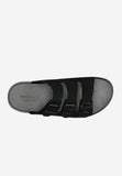 Wojas Black Leather Slide Sandals | 3203321