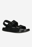 Wojas Black Nubuck Leather Sandals | 2902021