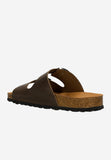 Wojas Brown Leather Slide Sandals | 3202092