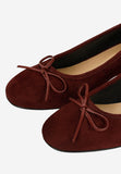 Wojas Burgundy Velour Leather Heels with Bow | 3517566
