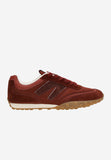 Wojas Burgundy Velour Leather Sneakers | 4637485