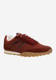 Wojas Burgundy Velour Leather Sneakers | 4637485