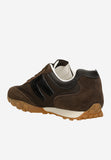 Wojas Chocolate Brown Velour Leather Sneakers | 4637482