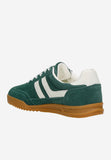 Wojas Green Velour Leather Sneakers | 4637577