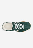 Wojas Green Velour Leather Sneakers | 4637577