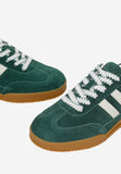 Wojas Green Velour Leather Sneakers | 4637577
