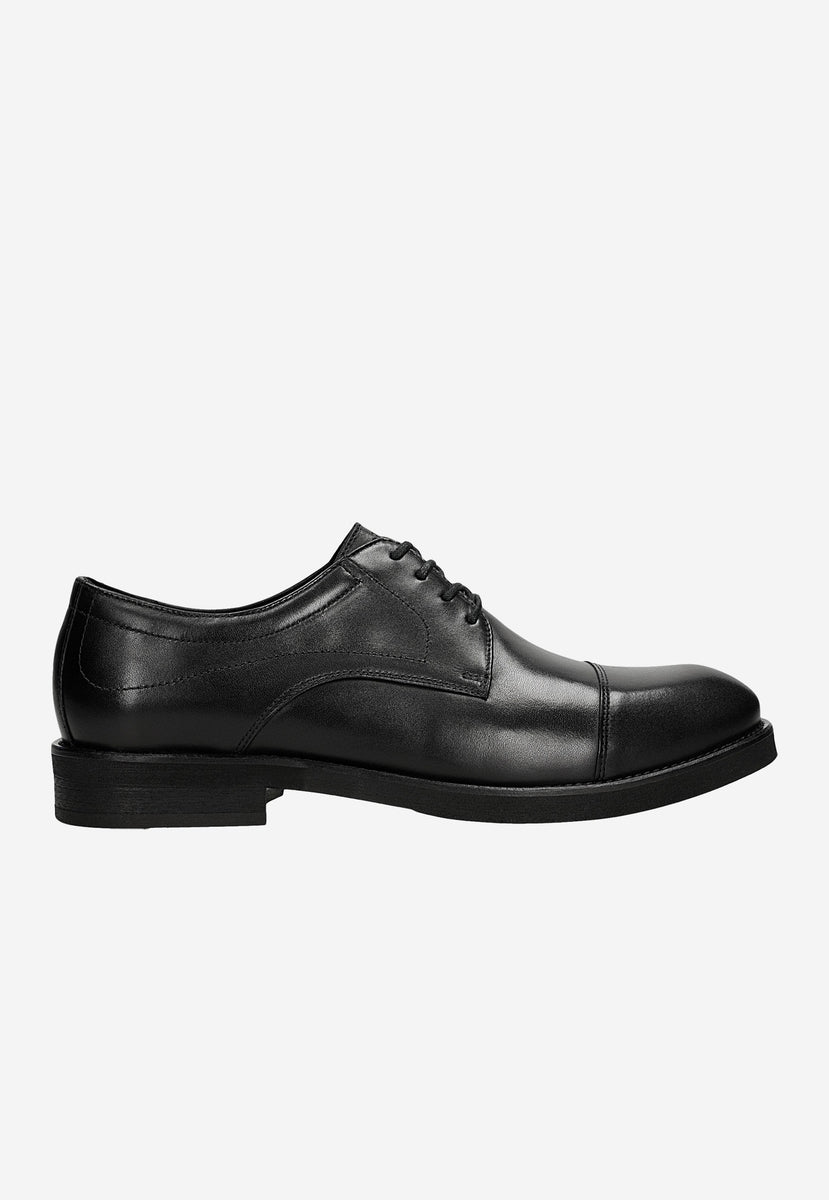 Wojas Classic Black Leather Dress Shoes