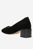 Wojas Black Velour Leather Pumps | 3506261
