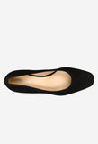 Wojas Black Velour Leather Pumps | 3506261