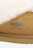 Wojas RELAKS Women's Light Brown Leather Slippers with Merino Wool | 3400064