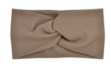 Girls' Mocha Brown Cotton Ribbed Headband | 20C27