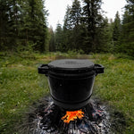 8 Liters 3 in 1 Black Enameled Cast Iron Pot - Kociołek Emaliowany Czarny | 8LEm-3in1