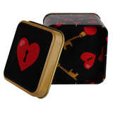 Funny Men's Black Socks with Hearts Pattern in Can | CMLW700-002