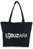 Cotton Shopping Bag with Funny Print and Zipper - Łobuziara | 7GA0515