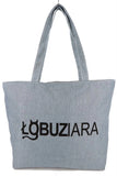 Cotton Shopping Bag with Funny Print and Zipper - Łobuziara | 7GA0515