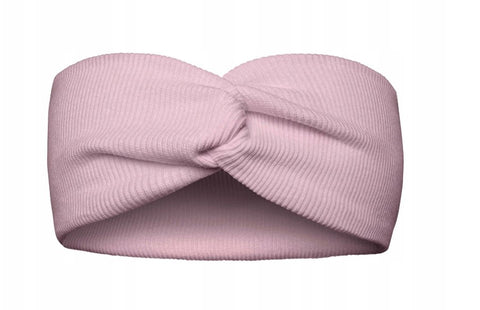 Girls' Light Pink Cotton Ribbed Headband | 20C25